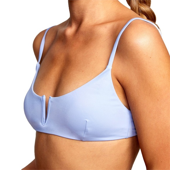 RVCA grey purple bralette bikini top and board shorts - Picture 3 of 11